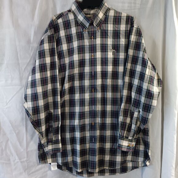 Stinson Blue Plaid Long Sleeve Button Down Shirt Men's Size Large - Picture 1 of 4